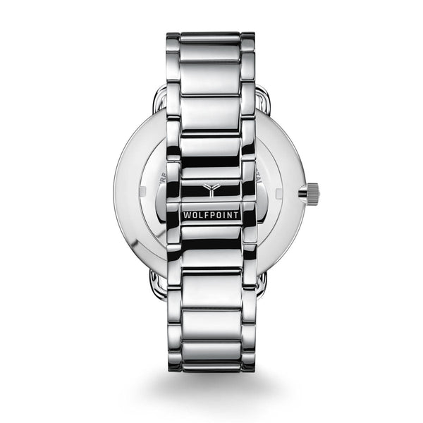 Wolfpoint Men's Watches | Ocean White | Silver Bracelet
