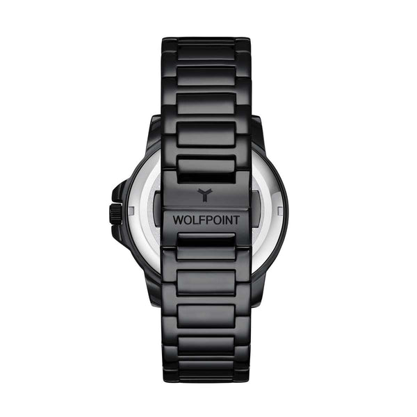 Wolfpoint Men's Watches | Duel Movement | Black Bracelet
