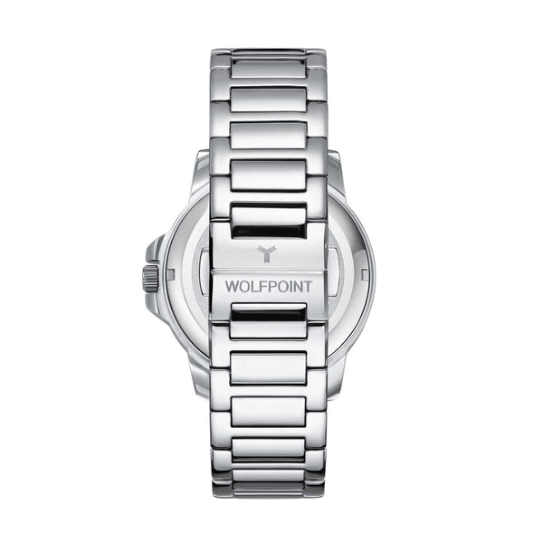 Wolfpoint Men's Watches | Duel Movement | Silver Bracelet