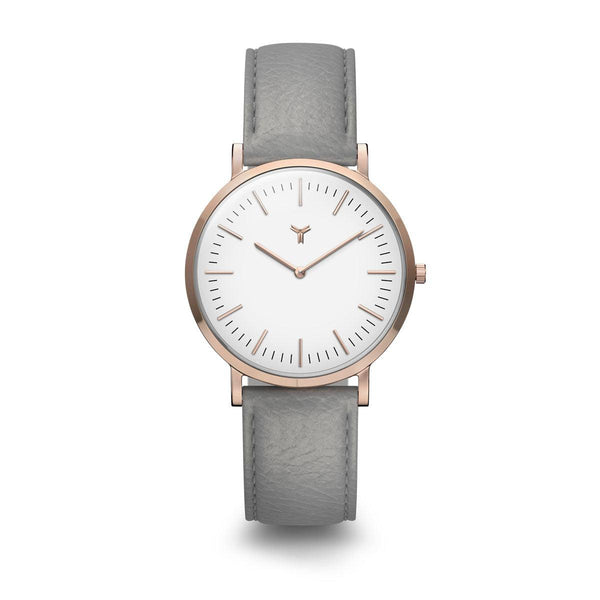 Wolfpoint Women's Watches | West End | Grey Leather | Silver